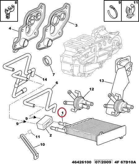 Радіатор опалювача (пічки) на Fiat Ducato 230, Peugeot Boxer, Citroen Jumper (1994-2002), 1307156080, 6448F9, Mahle, Німеччина, фото 1