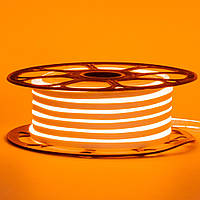 Неоновая лента светодиодная оранжевая 12В 8Вт/м 8х16мм ПВХ smd2835 120ЛЕД/м IP65 герметичная