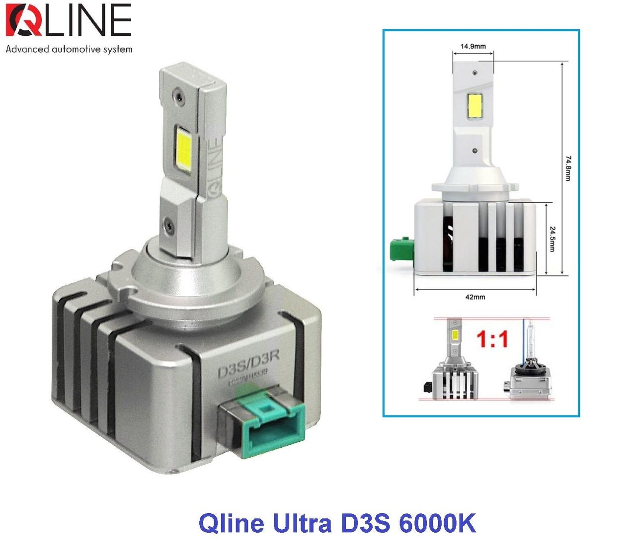 Лампи світлодіодні Qline Ultra D3S 6000K (2шт)