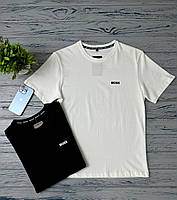 Мужская футболка Hugo Boss черная брендовая футболка Хуго Босс для мужчин