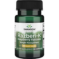 Экстракт для похудения Swanson Razberi-K 100 mg 60 Caps OB, код: 8249099