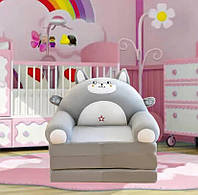 М'яке дитяче крісло плюшеве Кіт із Зірочкою, безкаркасне м'яке крісло-диван для дітей у кімнату