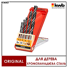 Набір свердел по дереву KWB Діаметр 4 - 10 мм 5 шт Хромованадієва сталь