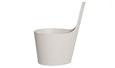 Набір Rento биокомпозит белый (шайка + черпак) для лазні та сауни, фото 3