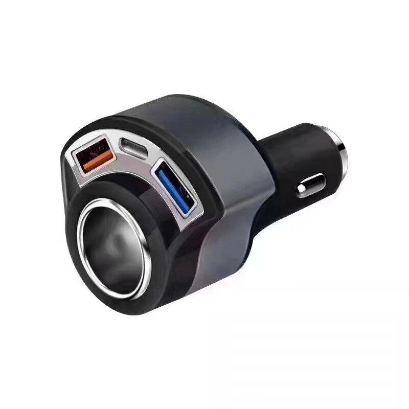Автомобільна зарядка 2 USB 3.1 A+Type C +гноздо 12V-24V Без бренда