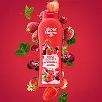 Гель для душу "Полуниця та вишня" - Tulipan Negro 650ml