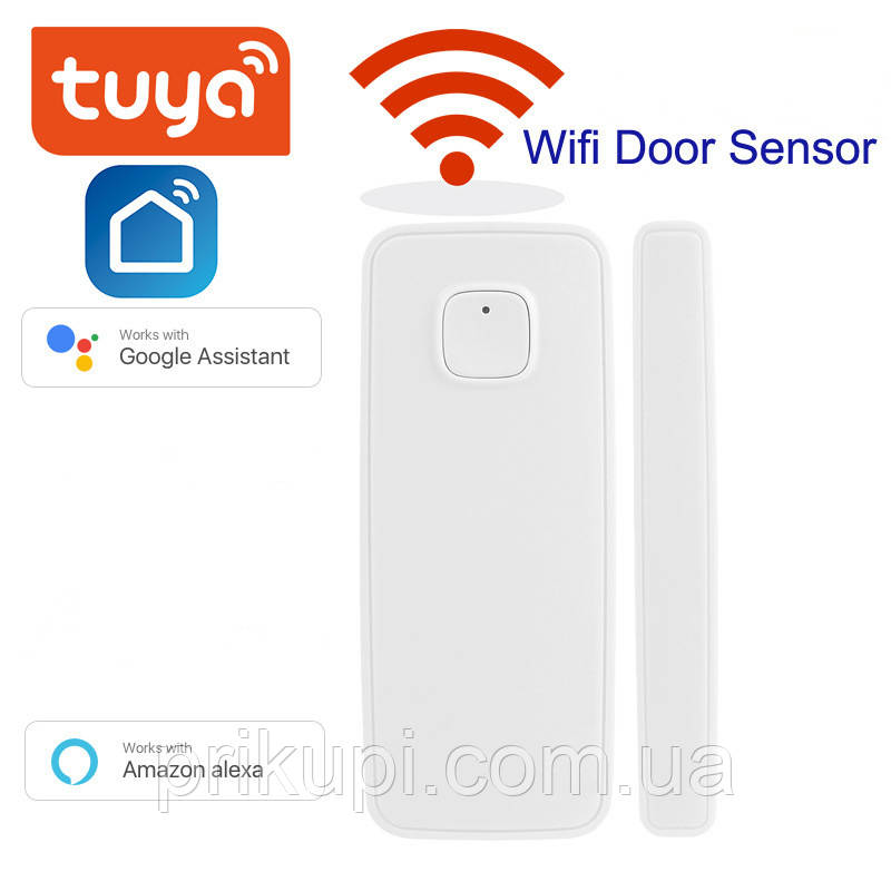 Розумний WiFi датчик відчинення дверей/відчиняння Tuya, Smartlife — бездротова сигналізація для вікон і дверей