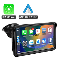 ЖК Монитор 7" в машину с Android Auto, CarPlay для камеры заднего вида B600W - в прикуриватель на торпеду,