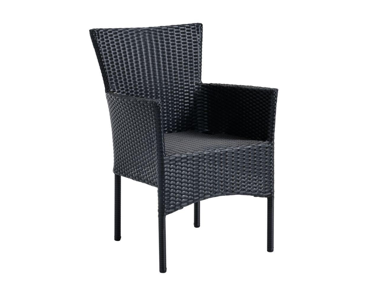 Стілець садовий чорний (сталь та штучний ротанг), buuba, фото 1