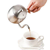 Чайник для плиты из нержавейки для заваривания чая и кофе, 500 мл