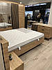 Ліжко з підйомним механізмом Таллі/Tally 160*200 см з м'яким ізголів'ям Дуб артизан/антрацит ТМ Perfect Home, фото 6