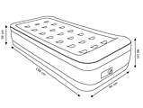 Матрац кровать надувна 198 см Із вбудованою подушкою та електричним насосом, buuba, фото 5
