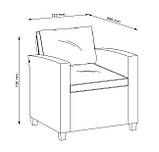 Лаунж крісло плетене петан (Поліпропілен) чорне, buuba, фото 2