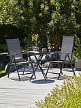 Комплект садовоі меблі (2 крісла + круглий столік ) чорний buuba, фото 4