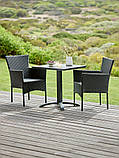 Комплект садових мебів чорнимй (Стіл: алюміній та штучне дерево +  Стільці: сталь та петан) buuba, фото 4
