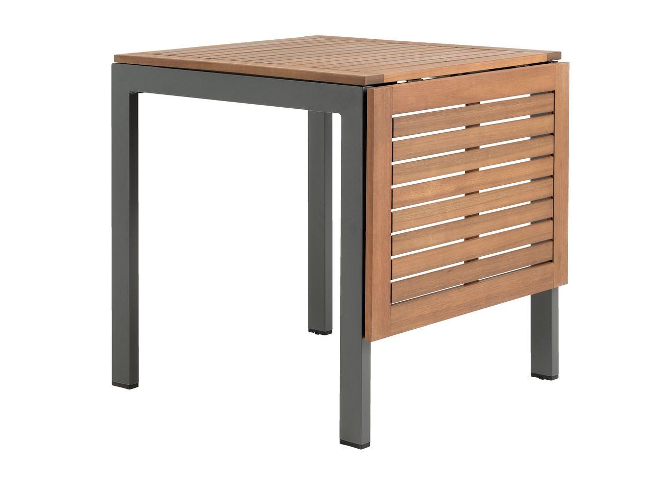 Стіл із розсувною стільницею садовий складний Промащений хардвуд buuba, фото 1