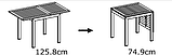 Стіл із розсувною стільницею садовий складний Промащений хардвуд buuba, фото 8