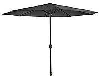 Зонт садово пляжный черный 300 см (рукоятка, Функция наклона, Вентиляция, водостойкий), greenpharm