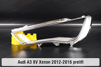 Хромована декоративна маска Audi A3 8V Xenon (2012-2016) дорест ліва