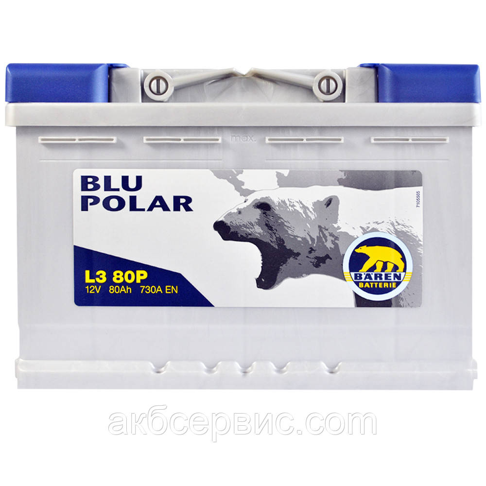 Акумулятор автомобільний BAREN Blu polar 80 Ah 730 А R+
