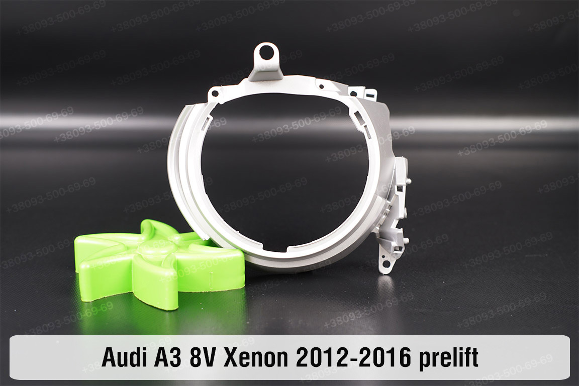 Хромована маска лінзи Audi A3 8V Xenon (2012-2016) дорест ліва, фото 1
