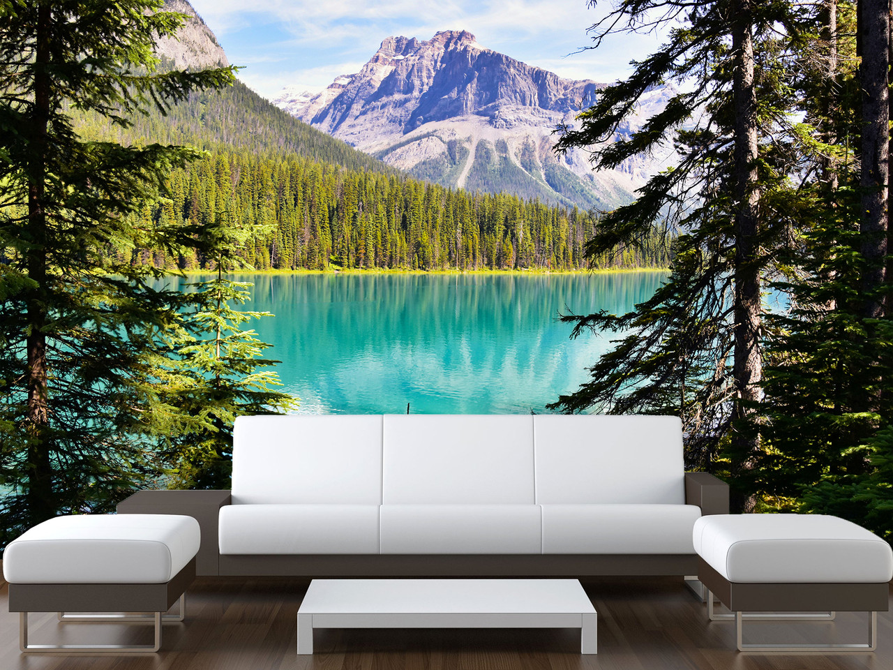 Флізелінові фотошпалери "Гірське озеро", фото шпалери для декорування будинку, фото 1