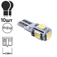 Лампа PULSO/габаритная/LED T10/W2.1x9.5d/W5W/5SMD-5050/12v/0.5w/60lm White (LP-136166)