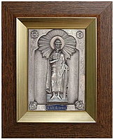 Икона "Святой благоверный князь Борис" из серебра с эмалью