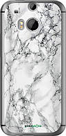 Чехол на HTC One M8 dual sim Мрамор белый "4480u-55-8094"