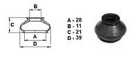 Пыльник рулевого наконечника / стойки стабилизатора (11*28*21)