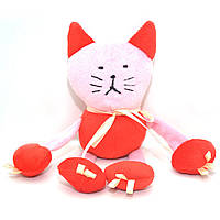 Велюровая игрушка Котик для животных красная