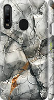 Чехол на Samsung Galaxy A8S Серый мрамор "6041m-1636-8094"