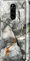 Чехол на Sony Xperia XZ4 Серый мрамор "6041m-1623-8094"