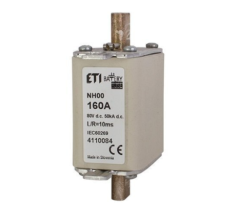 Запобіжник ETI NH-00 Battery 160A 80V DC, фото 1