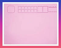 Силиконовый коврик для рисования, лепки, творчества Розовый цвет