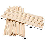 Дерев'яні тонкі шпателі (палочки) одноразові для депіляції воском 140х60мм, 100шт./уп. 346, фото 5