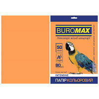 Бумага Buromax А4, 80g, INTENSIVE orange, 50sh (BM.2721350-11) ASP