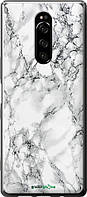 Чехол на Sony Xperia 1 J9110 Мрамор белый "4480u-1760-8094"