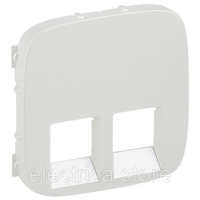 Накладка розетки подвійна Rj11/Rj45 Valena ALLURE перли 755429, фото 1