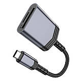 Перехідник Hoco UA25 2-in-1 card reader Type-C, фото 3