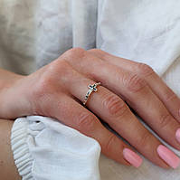 Кольцо серебряное женское колечко без камней Вервичка 16.5 размер черненое серебро 925 пробы 1.50г 10062ч