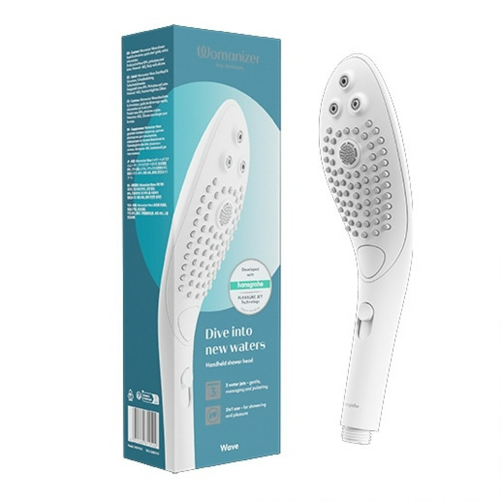 Насадка на душ для мастурбації Womanizer Wave, колір білий