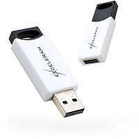 USB флеш накопитель eXceleram 32GB H2 Series White/Black USB 2.0 (EXU2H2W32) ASP