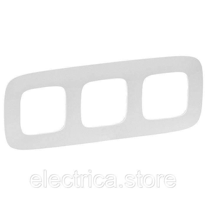 Рамка 3-постова Valena ALLURE перли 754413, фото 1