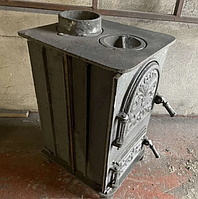 Буржуйка чугунная разборная 52кг (10-12мм), печка из чавуна с ребрами