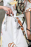 Романтична міді-сукня Лусія з воланом 100% італійська бавовна 42-56 розміри різні кольори білий принт, фото 4