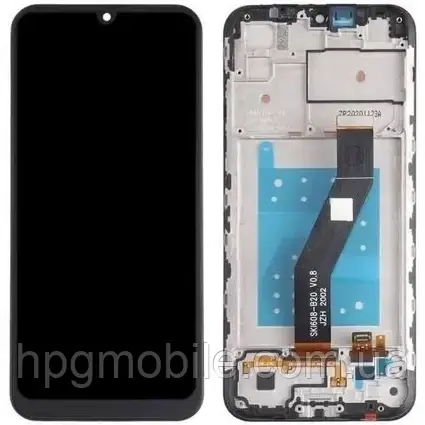 Дисплей для Motorola Moto E6S (XT2053) модуль (екран та сенсор) з рамкою, оригінал, Чорний, фото 1