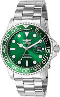 Оригинальные мужские классические наручные часы Invicta 36546 Pro Diver с зеленым корпусом
