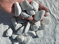 Декоративный камень галька светлый серый Каньйон 20-30 мм, 25 кг
