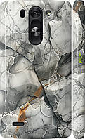 Чехол на LG G3s D724 Серый мрамор "6041m-93-8094"